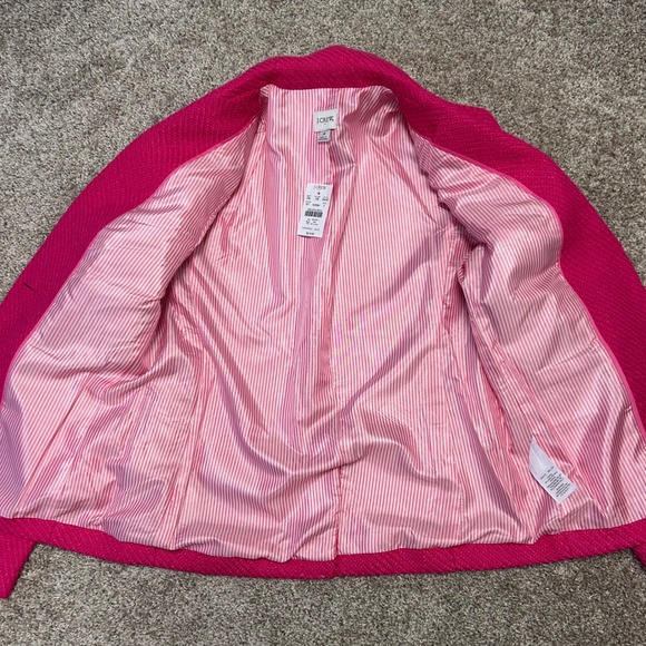 NWT J.Crew Tweed Schoolboy Blazer Sweet Fuchsia Women Size 4 Pink BW287 Classic - Picture 10 of 11